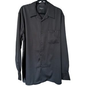PRONTI Long Sleeve Shirt Men's Size Large Black Button Down